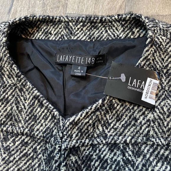 NWT Lafayette 148 New York Cropped Tweed Blazer Size 4 - Picture 4 of 9